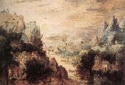 Landscape with Christ and the Men of Emmaus fdg BLES, Herri met de